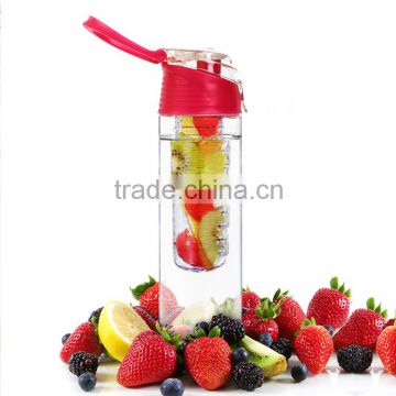 2015 new style BPA free Fruit infuser colorful water bottle