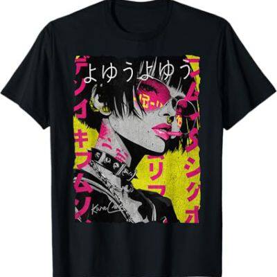 Streetwear Cyberpunk Y2K Techwear Retro Manga Anime T-Shirt