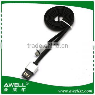 Gold Supplier 5 Wire Noodle Micro Usb Cable , Braided Micro Usb Flat Cable Made in China photo-2