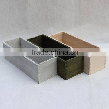 2016 China supply high quaility big size paulownia wooden food or small thing storage box without lid of 2 set