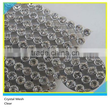 3mm Crystal Rhinestone Mesh Trim Ss10 Clear Crystal Silver Base