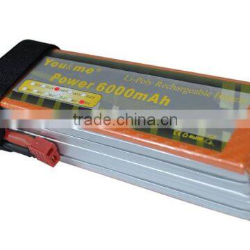 You&Me 14.8V 6000mah 4S 60C Lipo Battery for RC Quadcopters &RC Drone