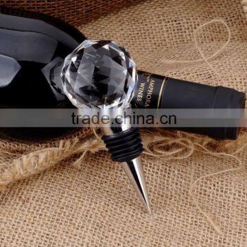 Crystal glass wine stopper for bottle decoration