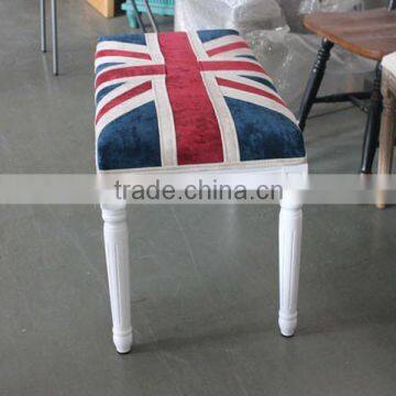 Y-1469 Upholstered Union Jack Bench For Indoor Decor