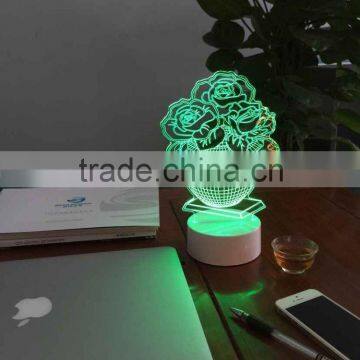 3D led night light 3d visual creative gift