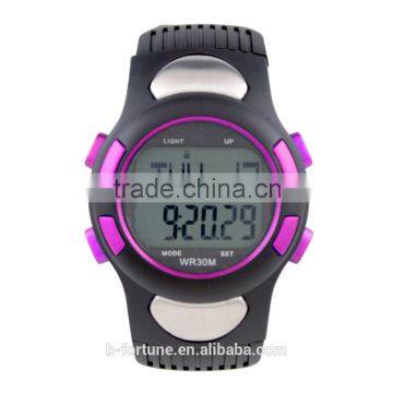 LP1365 Plastic Case LCD Stainless Steel Case Back Pedometer Crane Sports Heart Rate Monitor Sports Watch photo-2