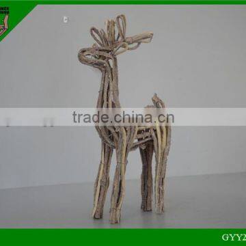 handmade decorative deer/christmas decorations rattan deer