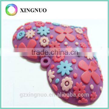 High Qualiy 3d Heart Shape Hard Pvc Rubber Key Chain photo-2