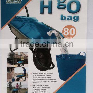 80L wheel barrow Hgo bag as food grade water jug can transport 80L water
