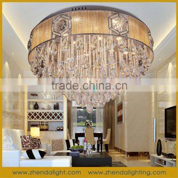 chihuly style modern house decor gold color crystal ceiling light zhongshan D053/7+3