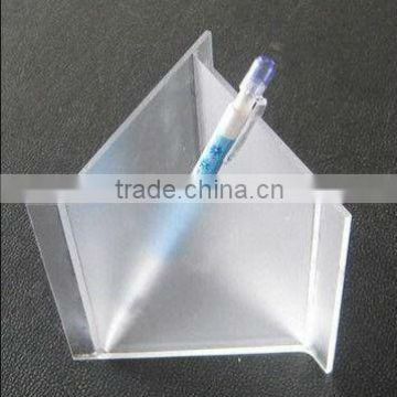 custom frosted white triangle acrylic pen holder container organizer