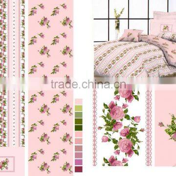 World Luxury Beautiful Floral Designs Fabric for Bedding Set/duvet Cover