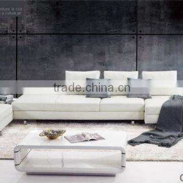 Modern Fashion Simple Designs White Laguna Sofa Divan Living Room Furniture Sofa Leather 3 Seater Sofa