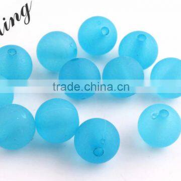 Turquoise Color Wholesales Cheapest Fashion 6MM to 14MM Acrylic Transparent Matte Frost Beads for Kids Jewelry Necklace Making