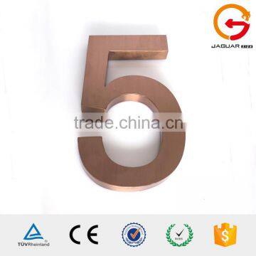 Advertising mirror polished colored stainless steel metal number letter 3d signage