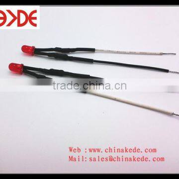 Mini led indicator light with wire 3mm 5mm mounting hole 50000hr big lifetime