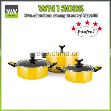 Aluminum casseroles with non-stick coating