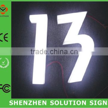 small resin front light led letters for sign box