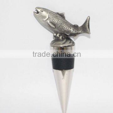 Novelty gifts items 2016 Ocean Life fish bottle stopper wine stopper promotion