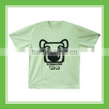 New Arrival Products Bros Baby Schnauzer Square Head Men Cotton Printed Short Sleeve Grey Tee