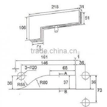 Patch Fittings for Glass Door/china Bathroom Fittings/patch Fitting for Frameless Glass Door photo-2