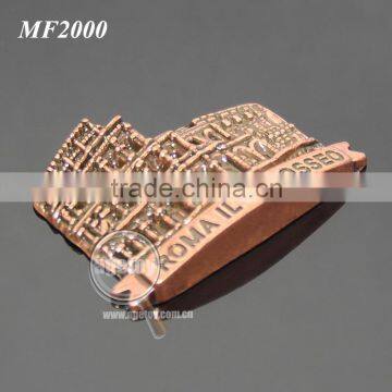 3D Italy The Roman Colosseum Souvenirs Fridge Magnet Rose Copper Roma Il Colosseo Metal Customization Magnet photo-6