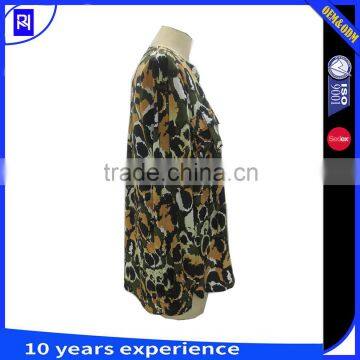 100% Silk CDC Printed Shirt Blouse for Lady's Women Classic Long Sleeve Casual Fit photo-3