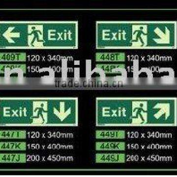 photoluminescent safe sign/luminescent safe signs