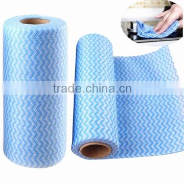 Roll of 50pcs Multipurpose Non-woven Fabric Nonstick Wiping Rags House Cleaning Cloth Kitchen Dish Dishcloth