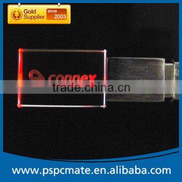 2G 4G 16G promotional gift crystal usb flash drive with led logo