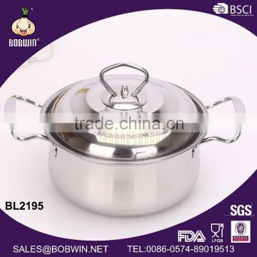 Germany standard stainless steel hot pot with lid