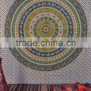 Indian Mandala Tapestries Dorm Tapestry Cotton Wall Hanging Bohemian Wall Decor Hippie Art Cotton Bedspread Indian Tapestries