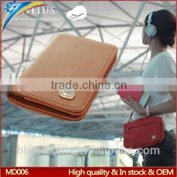 Wholesale short business model bifold travelus passport cover Prevent demagnetization with card holder