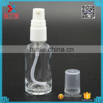 35ml clear body lotion airless pump glass bottle