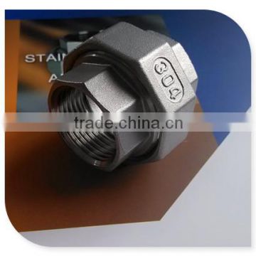 BSP/NPT Threaded Screwed Stainless Steel Pipe Fitting Union Fitting