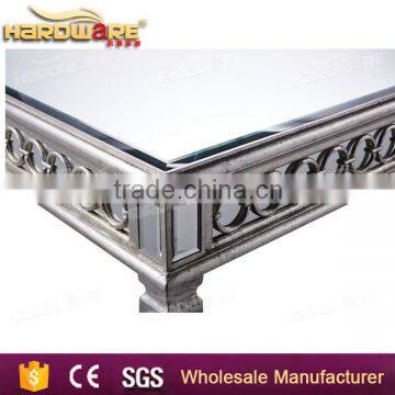 Elegent Appearance Wedding Glass Top Metal Banquet Table,glass Mirror Dining Table photo-4