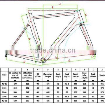 MeyerGlobal New Design Oem S3-14 Carbon Road Bike Parts China Cheap Bicycle Frame Bicicletas Carbono Can Use 700C Wheelset