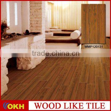 noise reduction flooring wood look tile, non-slip 3d inkjet porclain tile