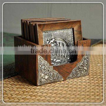 Handmade Natural Wood Coaster Customized Design photo-5