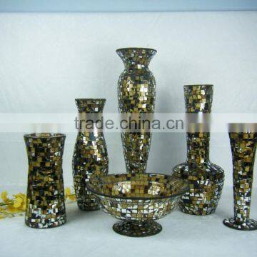 Mosaic glass vase