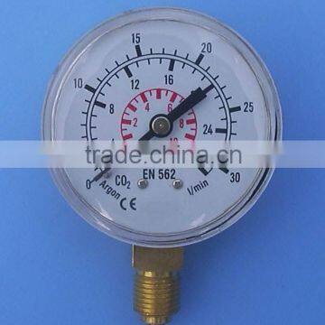 Steel base and glass window Pressure Gauge-