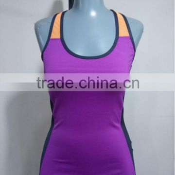 2014-2015 fashion stretch yard dye sleeveless shirt fitness wear