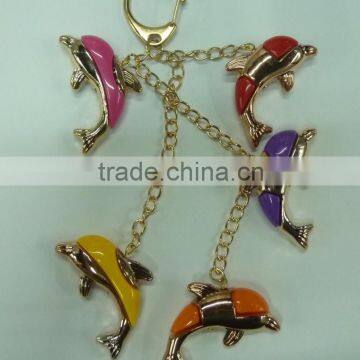 fashion jewelry keychain animal shape dolphin