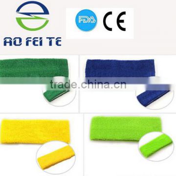 2015 high quality low price customized knit sweat headband/ elastic towel headhand/ sport headband