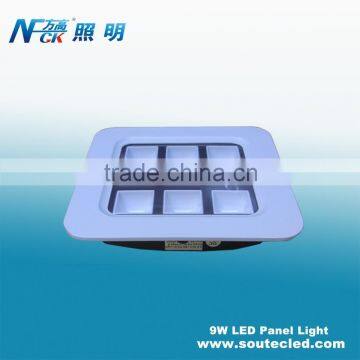 Power Efficiency led panel light 3000K led bathroom square led panel light 9watt shenzhen led panel light