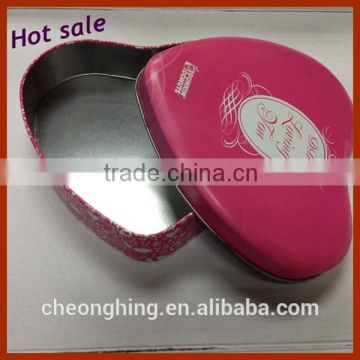 Color printing heart shape candle tins