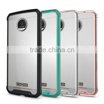 New premium Transparent clear pc+ tpu case for moto z/z Droid