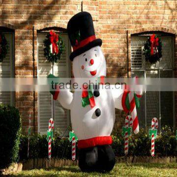 Outdoor inflatble snow man