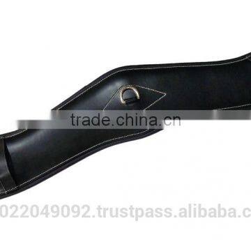 CE 687010 Leather Dressage Saddle Girth with elastic