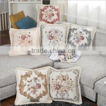 Small MOQ tapestry jacquard chenille cushion cover and pillow case